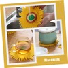 iplusmile Placemats for Dining Table 2pcs Heat Resistant Mats Sunflower