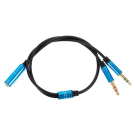 TEHAUX Mic Audio Splitter Cable for Headphones Dual Adapter for Laptop Connect Earphones for Music Gaming and Voice Calls