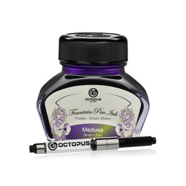 Octopus Fluids Sheen Fountain Pen Ink with Converter Medusa Purple 30ml