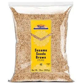 Rani Sesame Seeds Whole Brown, Raw (Till) 28oz (800gm) ~ All Natural | Gluten Friendly | NON-GMO | Kosher | Vegan | Indian Origin