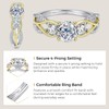 Moissanite Promise Rings for Her, 1CT Twisted Engagement Rings for