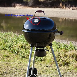 MENSI Dia - Medidor de temperatura de parrilla de 2.7 pulgadas para parrillas Char-Broil, acero inoxidable de 150 a 800 °F, termómetro de cocina para barbacoa, ahumador, 2 paquetes