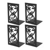 4Pcs Metal Book Ends Orderly Storage Arbitrary Adjustment Smoother Edges