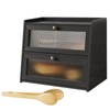 K KELBEL Double Layer Large Bamboo Bread Box for Kitchen