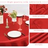 REWOMC 12 Pack 120 Inch Round Tablecloth, Red Satin Fabric