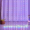 HOLITS 300 LED Fairy Curtain Lights, 9.8 x 9.8FT Purple