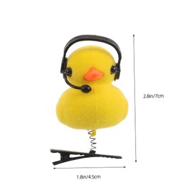 Healvian 15pcs Headset Yellow Duck Hair Clip Hair Accessories for Clips for Duck Decorative Cute Cute Barrettes Metal