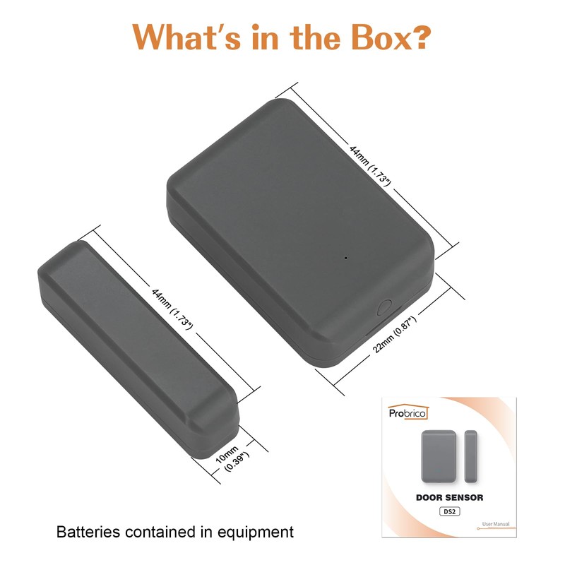 Probrico Smart Door Sensor Alarm, Wireless Contact Window Sensor for