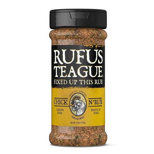 Rufus Teague CHICK N’ RUB – 6.2oz Shaker – Robust BBQ Seasoning for Chicken and Veggies – Premium Herbs & Spices – Gluten-Free, Kosher & Non-GMO