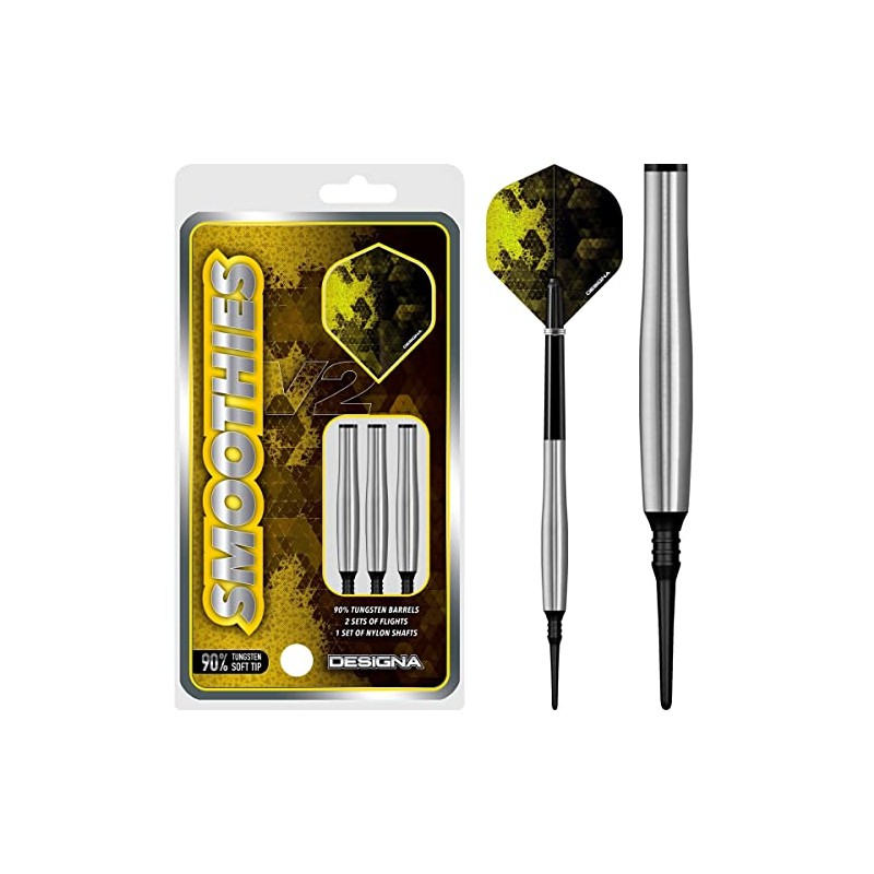 DESIGNA DARTS Smoothies V2 | 90% Tungsten Barrel Soft Tip