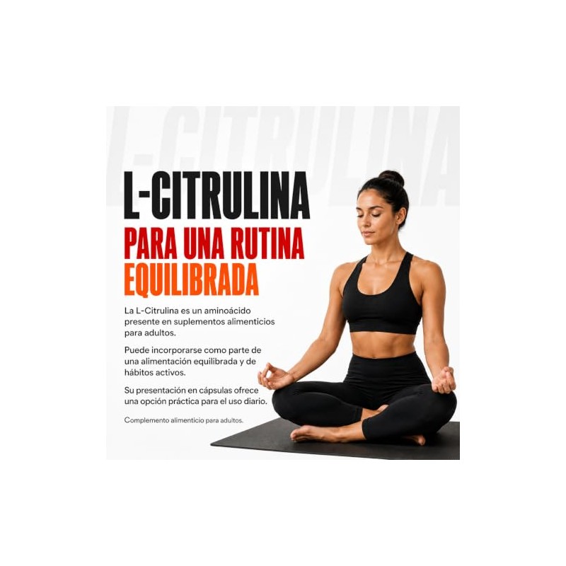 L-Citrulina 1000 mg, Suplemento Alimenticio, 60 Cápsulas, More Than Pure
