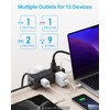 CCCEI Desk Clamp Power Strip with 9 Outlets, Desktop Edge