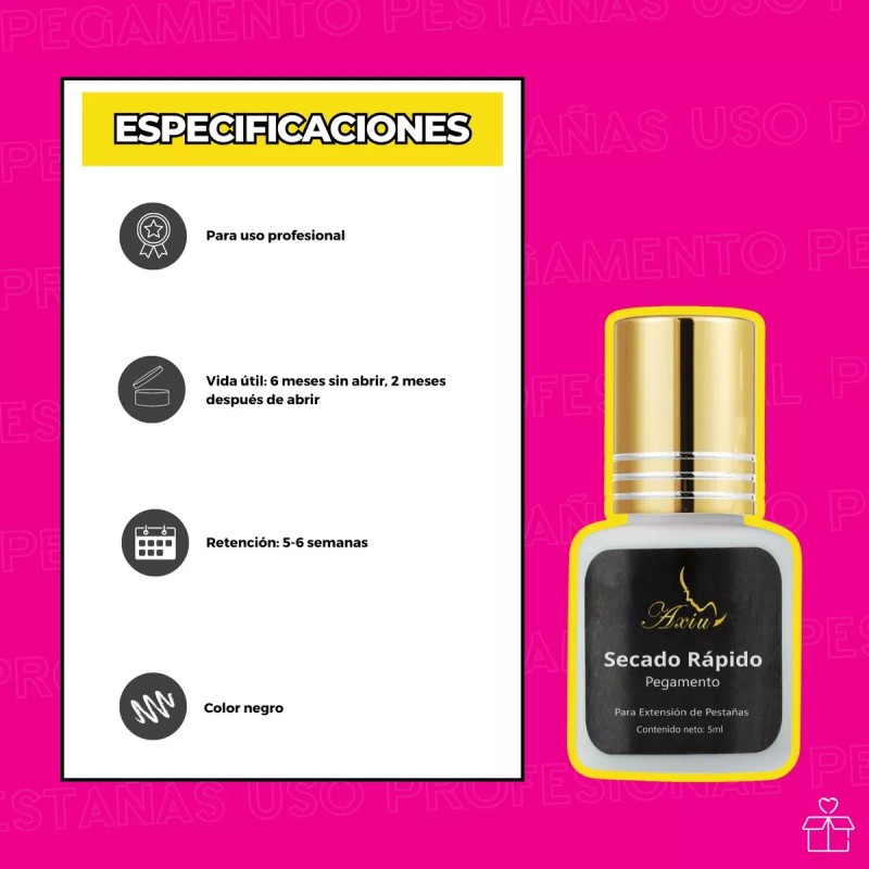 Axiu Pegamento De Pestañas Mink Axiu Secado Rapido Para Lashistas