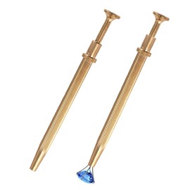 4-Claw Pick up Tools, Stainless Steel Piercing Ball Grabber Tweezers for Jewelry IC Chip Electronic Components Small Parts, 4 Prongs (Pack of 2 Gold)