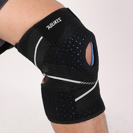 Sports Marathon String Knee Protection Band Protector 1+1 Gray 2-pack