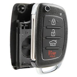 Funda de reemplazo para llavero con 4 botones, compatible con Hyundai Sonata Santa Fe Tucson 2015 2016 2017 2018 2019 (TQ8-RKE-4F16, TQ8-RKE-4F25) Sin necesidad de programación