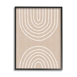 Stupell Industries Asymmetrical Mirrored Beige Arches Framed Giclee Art, Design by JJ Design House LLC