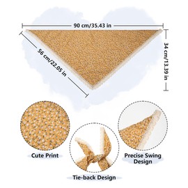 AWAYTR 3Pcs Hair Bandanas Head Kerchief for Women Girls Tie-Back Boho Hair Scarf Headband Bandana Triangle Head Scarf (Floral - Red/Black/Yellow)