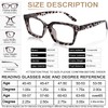 AEZUNI Retro Reading Glasses 2.25 Women Oversized Square Frame Fashion