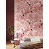 10X0.53M Romantic Baby Pink Flamingo Feathers Textured Non-Woven Wallpaper Roll