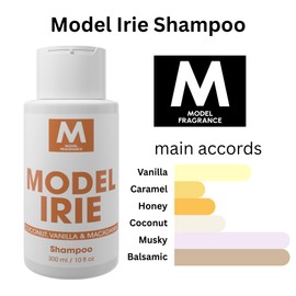 Model Irie Fragrance Shampoo | Coconut, Vanilla, and Macadamia Scented | Sulfate Free & Hydrating Shampoo | Volumizing for All Hair Types | Hair Care Products for Clean, Shiny, & Healthy Hair