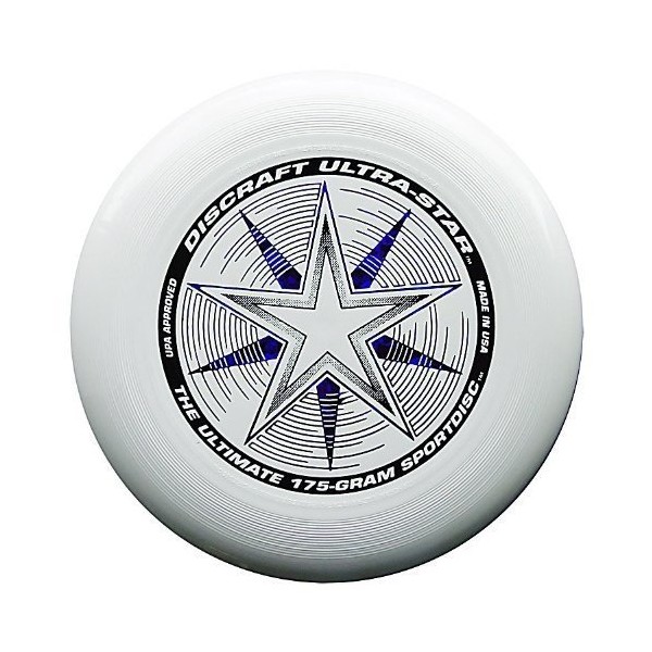 Discraft Ultra-Stars Ultimate Frisbee 175 Gram Championship Sportdiscs-White