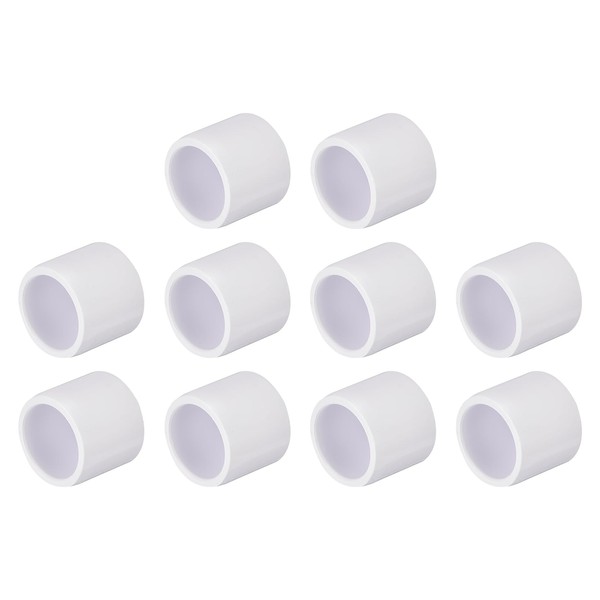 uxcell 10pack 1/2 Inch PVC Pipe End Cap Fitting, PVC