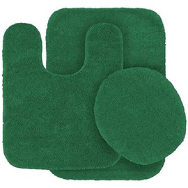 Kids Zone Home Linen 3 pc Solid Olive Green Bathroom Rug Set Bath Mats Bath Set Super Soft Anti Slip Soft Mats New