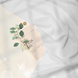 Manyshofu White Mesh Fabric by The Yard 4-Way Stretch Fabric(60" Wide), 1 Yard Nylon Spandex Power Mesh Netting Fabrics Lightweight & Breathable Sheer Material for Swimsuit Dress Sewing Costume