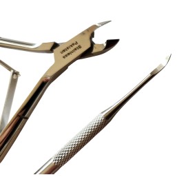 MD CUTICLE NIPPER PUSHER INGROWN TOENAIL LIFTER PEDICURE NAIL CARE TOOLS (2 PC)