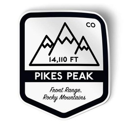 Squiddy Pikes Peak - Vinyl Sticker Decal for Phone, Laptop, Water Bottle (3" high)