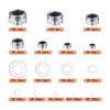 Pack of 980 Locking Nuts with Flat Washers Assortment, Screw