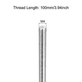 MECCANIXITY Fully Threaded Rod M6 x 190mm 1mm Thread Pitch 304 Stainless Steel Right Hand Threaded Rods Bar Studs 3 Pack