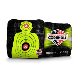 Skip's Garage Shooting Target Black Cornhole Bags - Professional Rapter 5.5