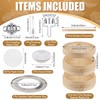 Tessco for you 59 Pcs 2 Tier 10 Inch Bamboo