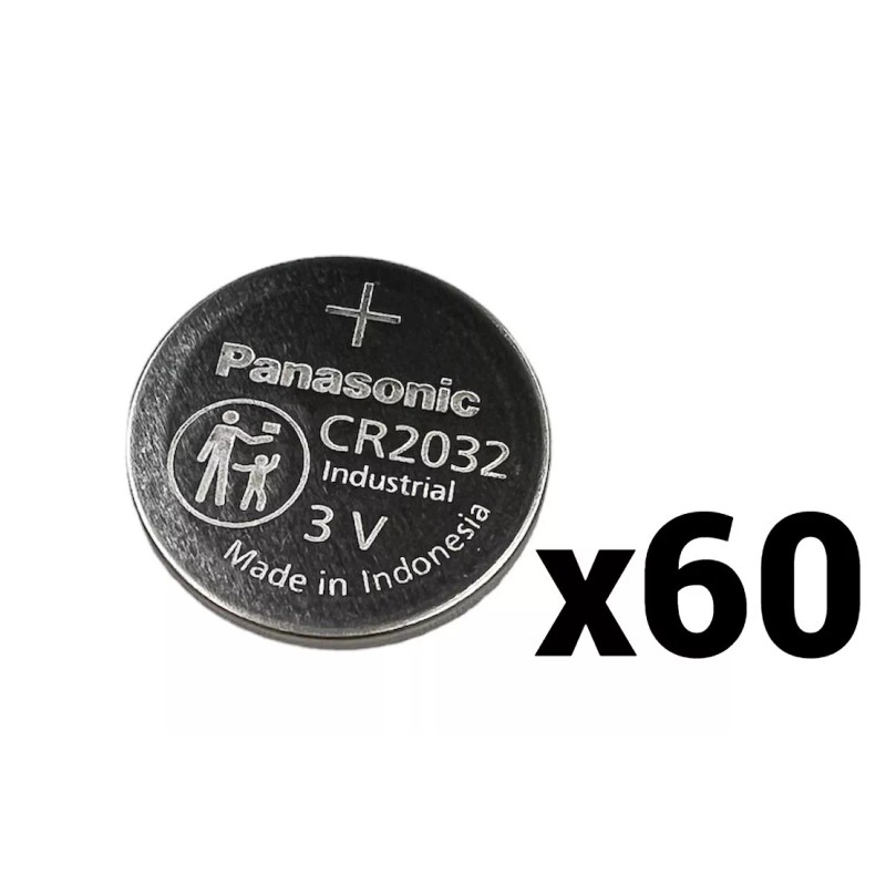 Panasonic 60 SIXTY PANASONIC CR2032 BULK CR 2032 3V LITHIUM