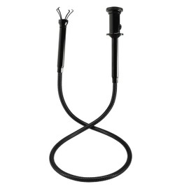 Flexible Claw Grabber Tool Claw Picker 24.4in, Bendable Hose Reacher Claw Pickup with LED Light, Long Handy Reaching Assist Tool for Litter Pick Home Sink Drain and Metal Small Items (Black)