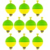 Fishing Floats Set | 10 Pack Fishing Foam Float Balls,Push