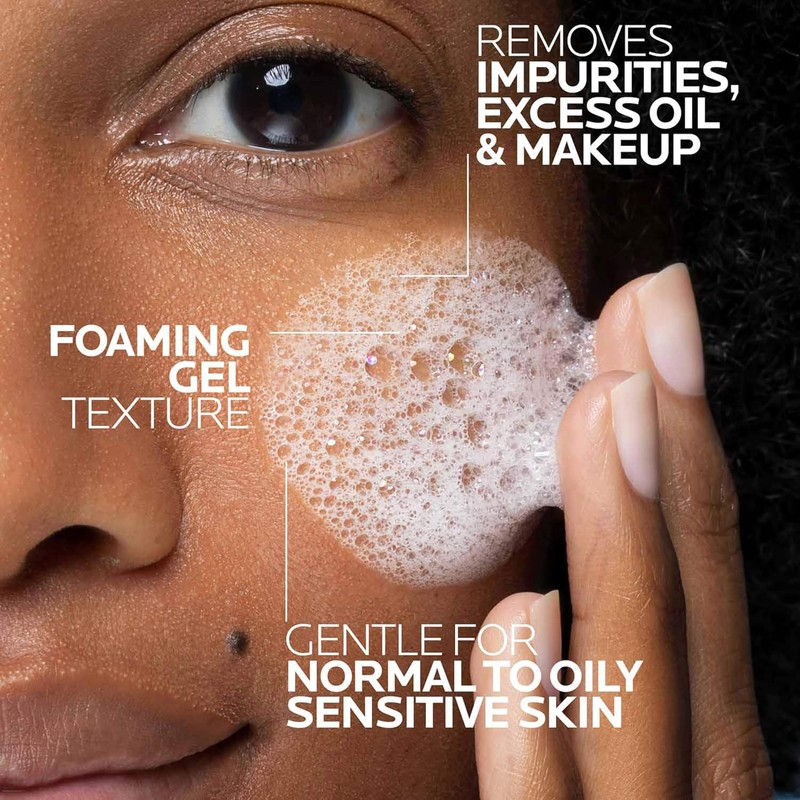 La Roche-Posay - Limpiador espumoso purificante Toleriane, 13.52 onzas líquidas
