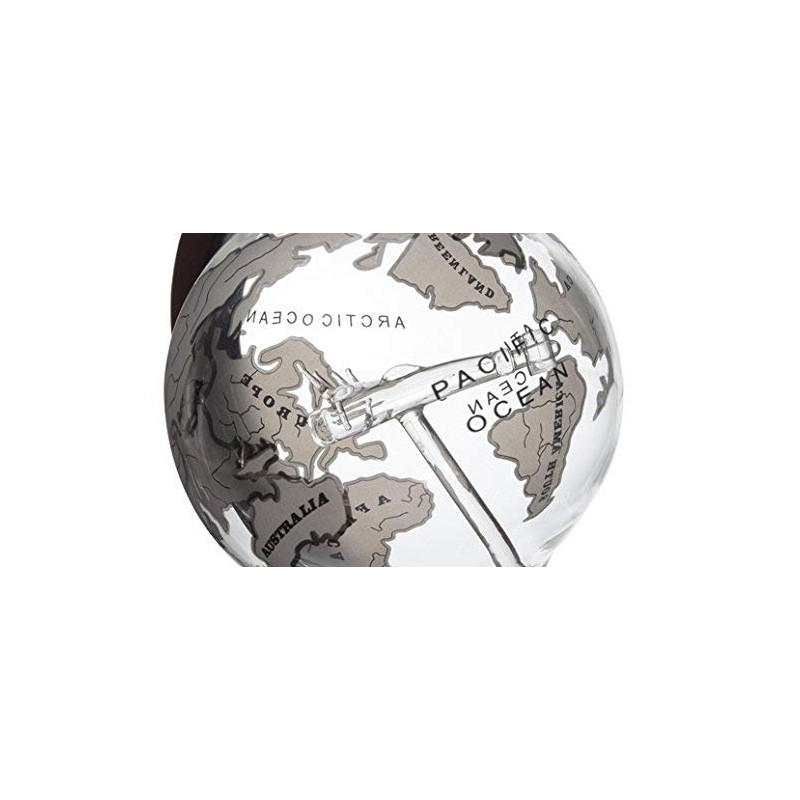 Mixology Vintage Globe Decanter Silver Plane