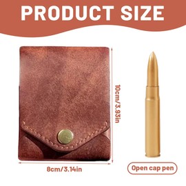 IKOPFLN Men's wallet men's wallet men's vintage wallet made of leather, wallet for men wallet men's wallet Avec un stylo