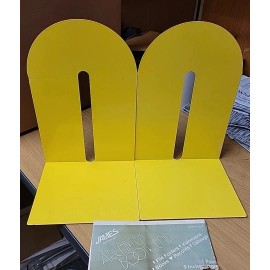 James Architek Jumbo Premium Bookends 9" Yellow  - 1 pair - See Pictures!