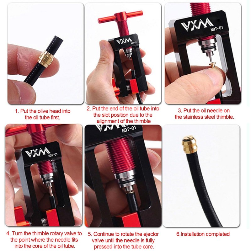 Bicycle Integrated Oil Needle Press Tool, U Shaped Cut, Precision