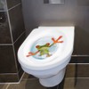 Wandkings Crazy Frosch, WC Deckel Aufkleber Sticker, 30 x 40