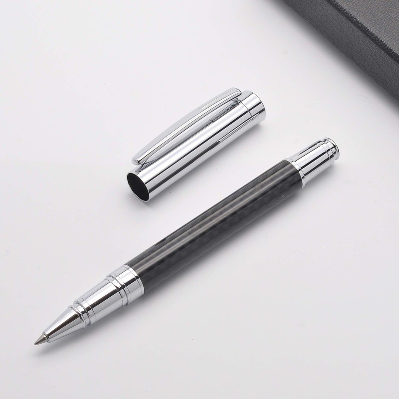 LACHIEVA LUX Luxury Roller Ball Pen, Carbon Fiber, German-Made Nib,