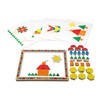 Melissa & Doug Deluxe Wooden Magnetic Pattern Blocks Set -