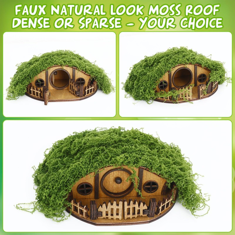JULEASEL Mosswood Mini Treehouse for Indoor Plant Pots, Fairy Gardens