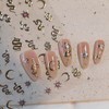 CESTSIREN Gold Snake Nail Art Stickers, 3D Embossed Nail Decals,Holographic