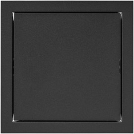 6" x 6" Inch Galvanized Steel Access Panel Door - for Outdoor and Indoor Use - Opening Flap Cover Plate - Box Door Lock - Door Latch - Black Inspection Hatch - Anthracite Polymer Coating