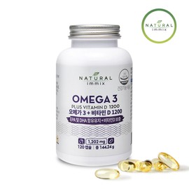[Natural Emix] Omega 3 + Vitamin D 1200 [1202mg x 120 capsules x 4 months supply] / [내추럴이믹스] 오메가3 + 비타민D 1200 [1202mg x 120캡슐 x 4개월분]